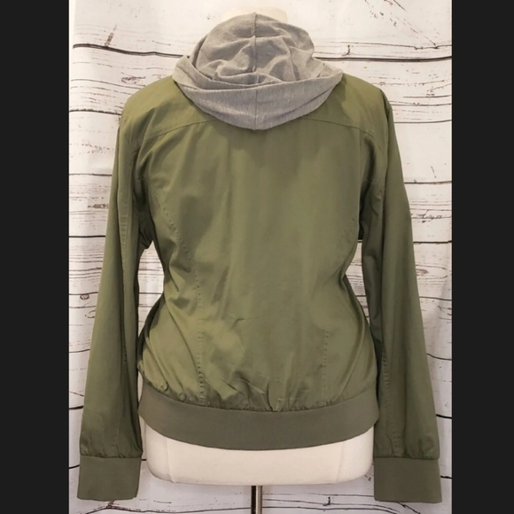 Torrid Hoodie Bomber Jacket, Olive Green & Gray, Size 3X - Picture 6 of 7